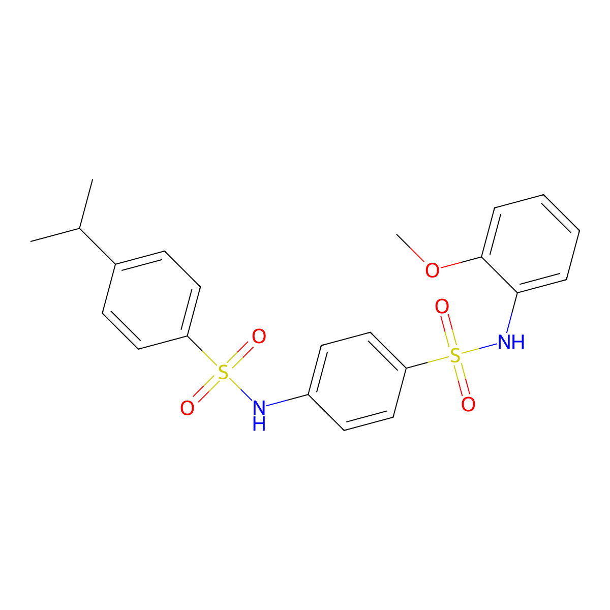 N-{4-[(2-methoxyphenyl)sulfamoyl]phenyl}-4-(propan-2-yl)benzenesulfonamide molecular structure, CAS 725215-88-3