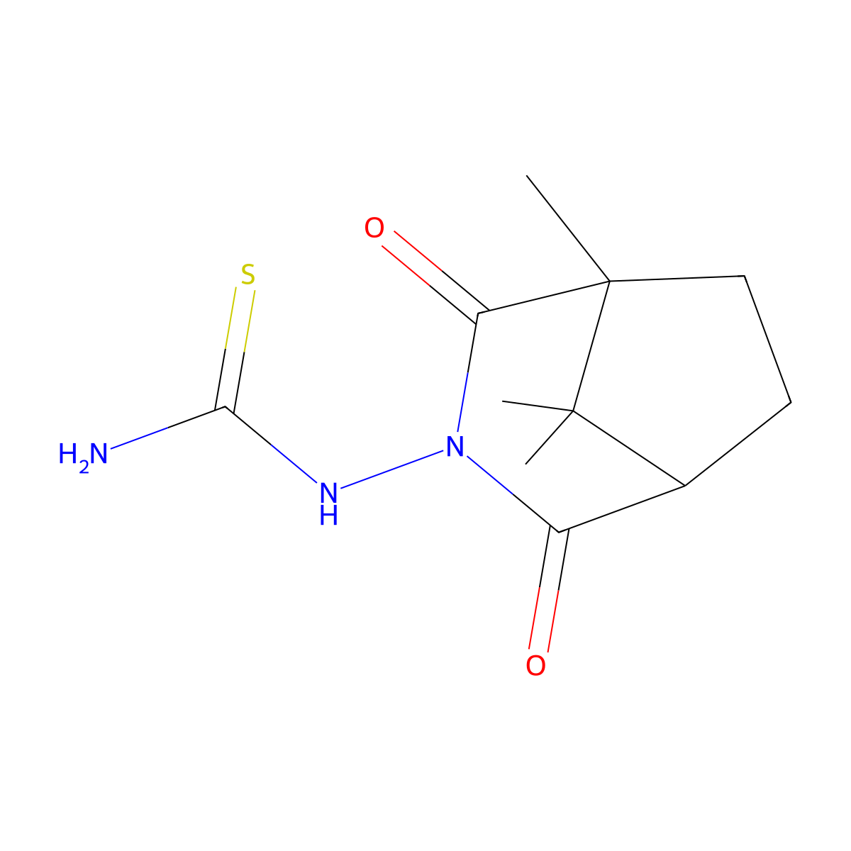 {1,8,8-Trimethyl-2,4-dioxo-3-azabicyclo[3.2.1]octan-3-yl}thiourea molecular structure, CAS 725216-79-5