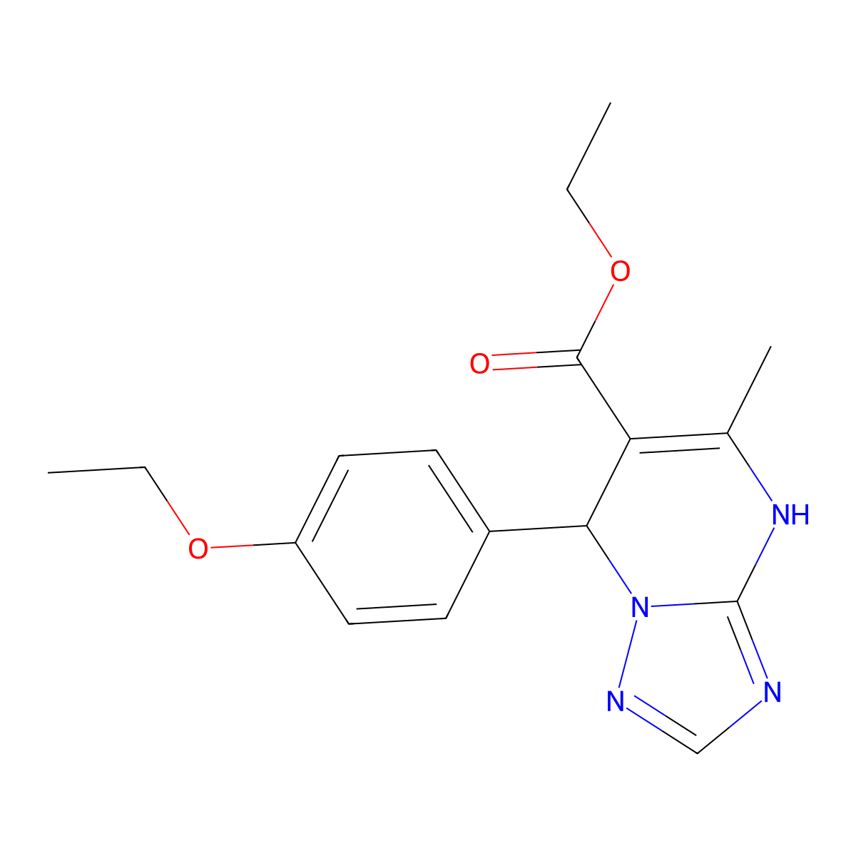 Ethyl 7-(4-ethoxyphenyl)-5-methyl-4,7-dihydro-[1,2,4]triazolo[1,5-a]pyrimidine-6-carboxylate molecular structure, CAS 725217-42-5