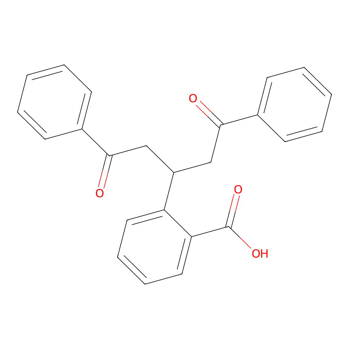 2-(1,5-Dioxo-1,5-diphenylpentan-3-yl)benzoic acid molecular structure, CAS 725218-74-6