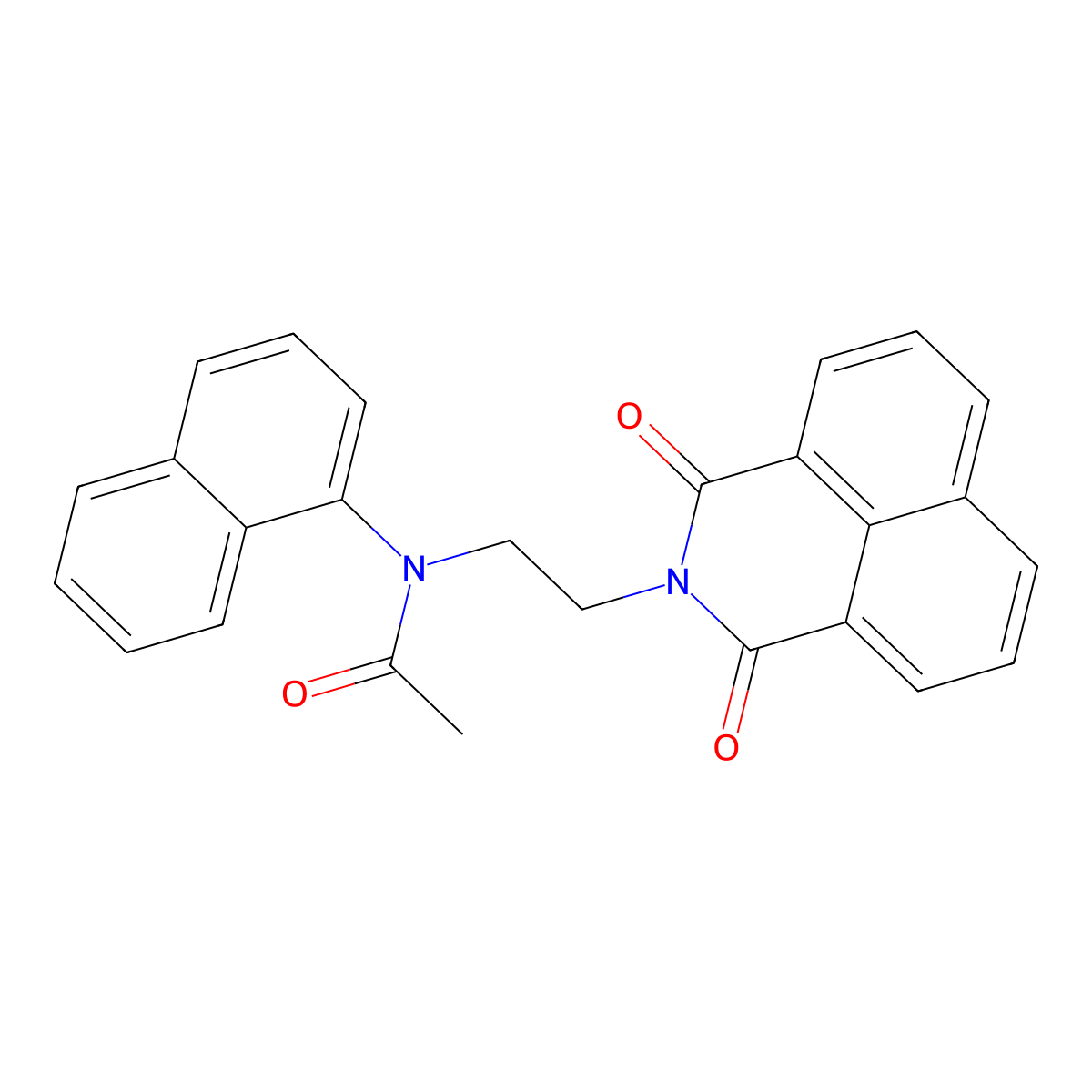 N-[2-(1,3-dioxobenzo[de]isoquinolin-2-yl)ethyl]-N-naphthalen-1-ylacetamide molecular structure, CAS 725219-28-3