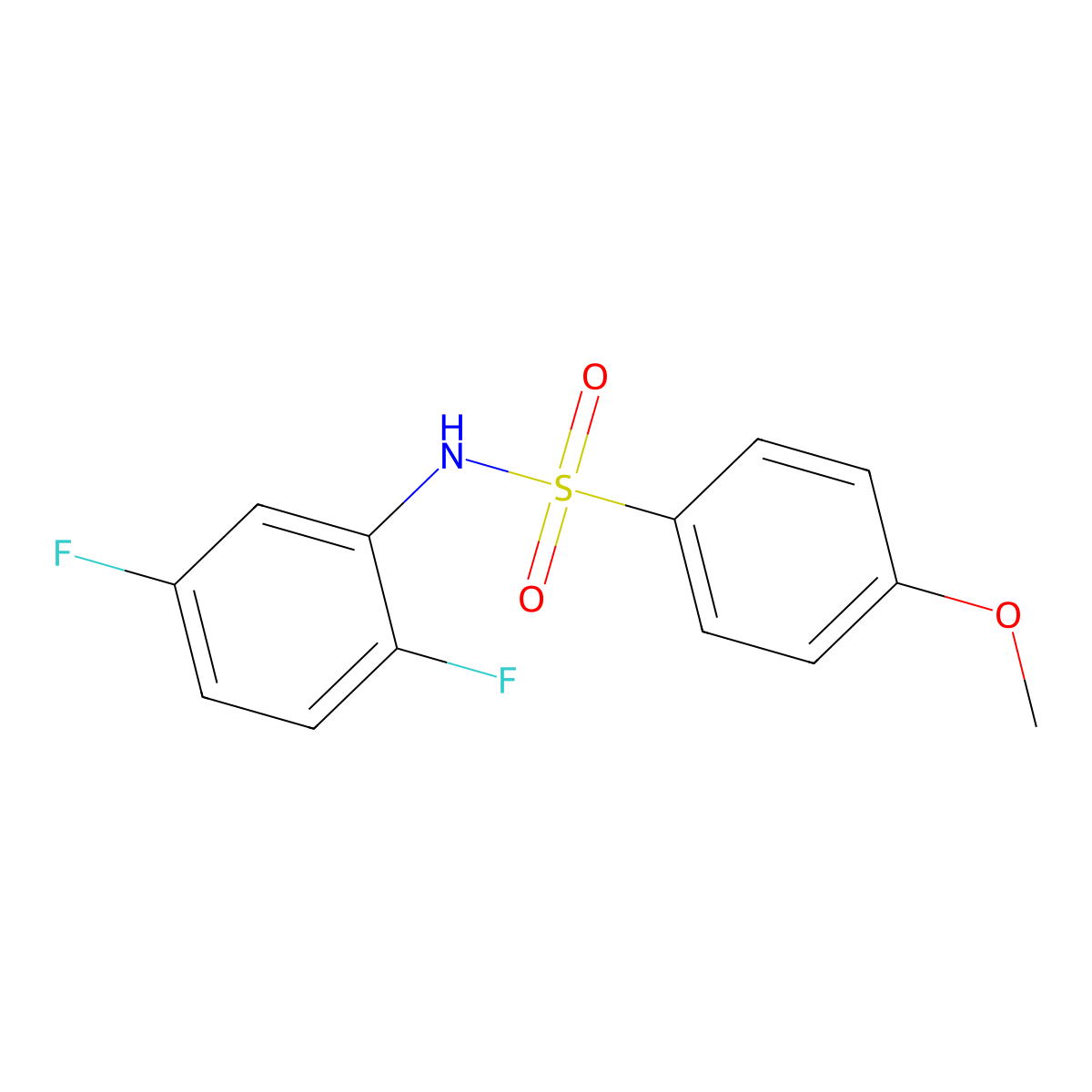 N-(2,5-difluorophenyl)-4-methoxybenzenesulfonamide molecular structure, CAS 725221-17-0