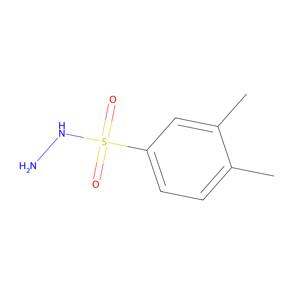 3,4-Dimethylbenzenesulfonohydrazide molecular structure, CAS 725222-33-3
