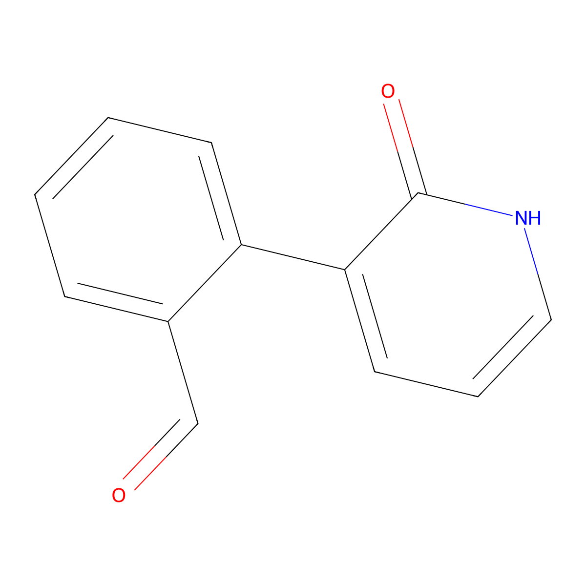 2-(2-Oxo-1,2-dihydropyridin-3-yl)benzaldehyde molecular structure, CAS 725223-59-6