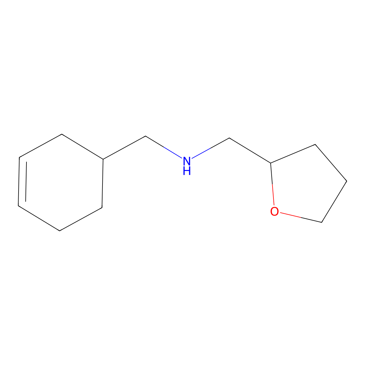 (Cyclohex-3-en-1-ylmethyl)(tetrahydrofuran-2-ylmethyl)amine molecular structure, CAS 725226-18-6