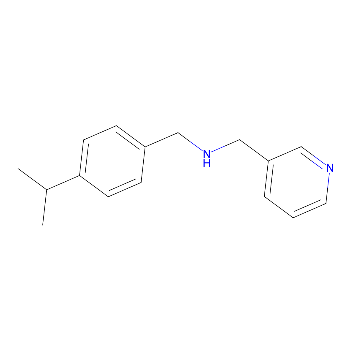 (4-Isopropylbenzyl)(pyridin-3-ylmethyl)amine molecular structure, CAS 725226-26-6