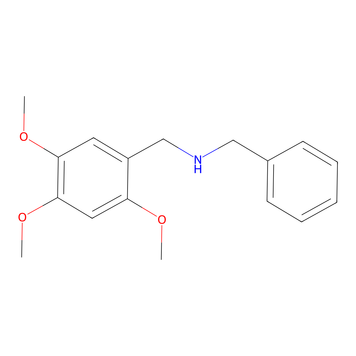 N-benzyl-N-(2,4,5-trimethoxybenzyl)amine molecular structure, CAS 725226-28-8