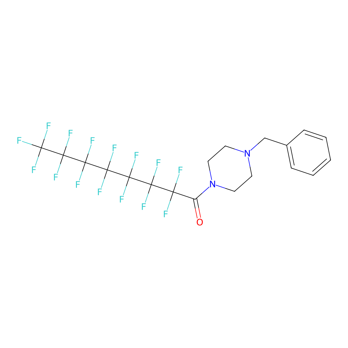 1-(4-Benzylpiperazin-1-yl)-2,2,3,3,4,4,5,5,6,6,7,7,8,8,8-pentadecafluorooctan-1-one molecular structure, CAS 725226-39-1