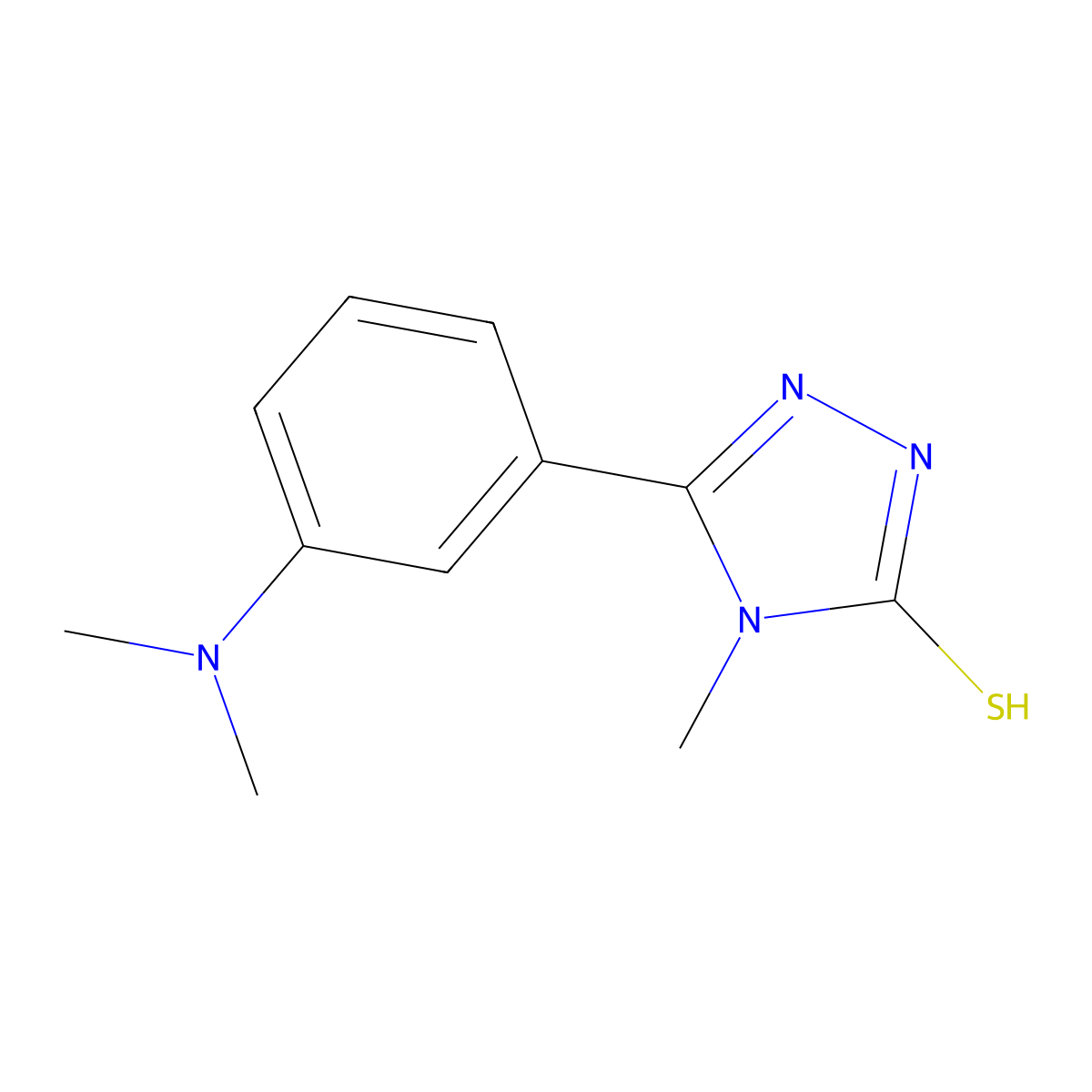 5-[3-(dimethylamino)phenyl]-4-methyl-4H-1,2,4-triazole-3-thiol molecular structure, CAS 725226-96-0