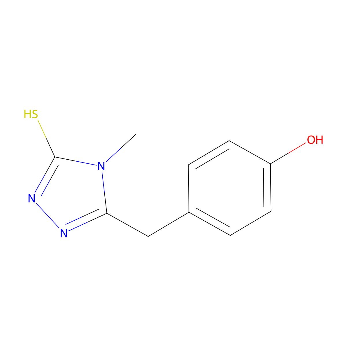 4-[(4-Methyl-5-sulfanyl-1,2,4-triazol-3-yl)methyl]phenol molecular structure, CAS 725227-09-8