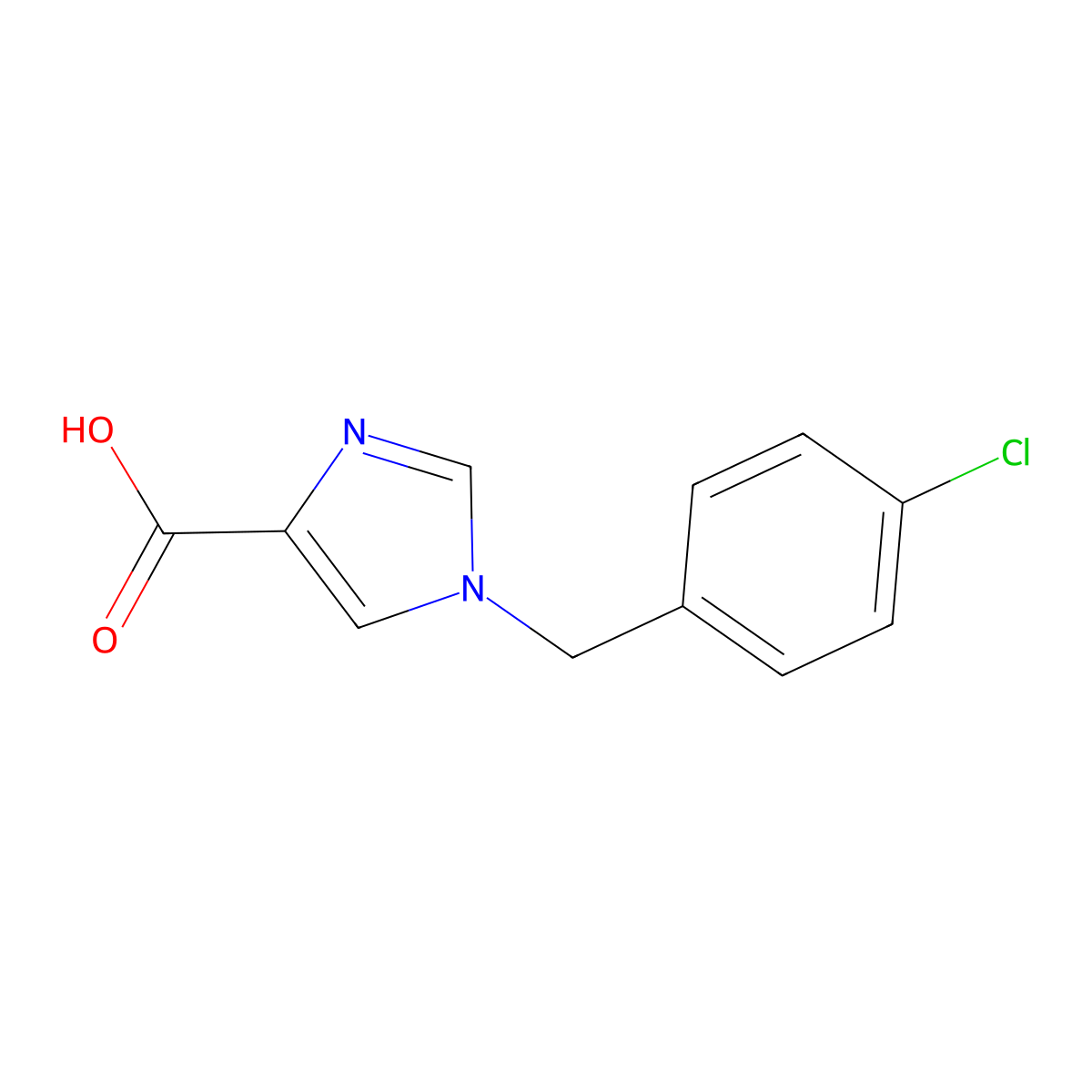 1-(4-Chlorobenzyl)-1H-imidazole-4-carboxylic acid molecular structure, CAS 725234-31-1