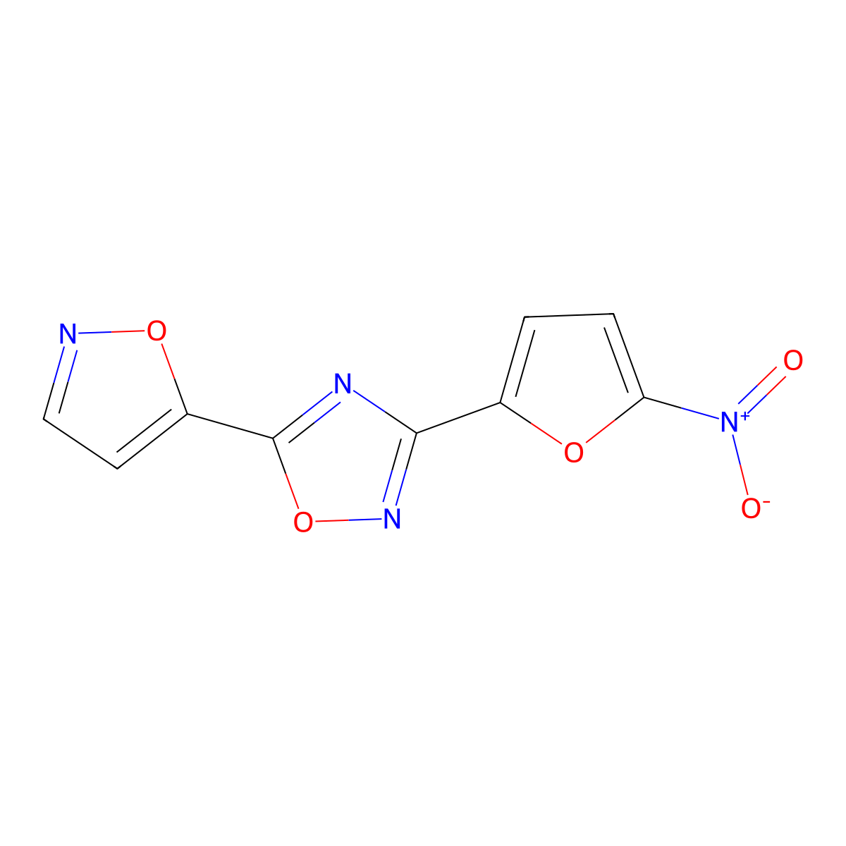 5-(5-Isoxazolyl)-3-(5-nitro-2-furanyl)-1,2,4-oxadiazole molecular structure, CAS 725234-32-2