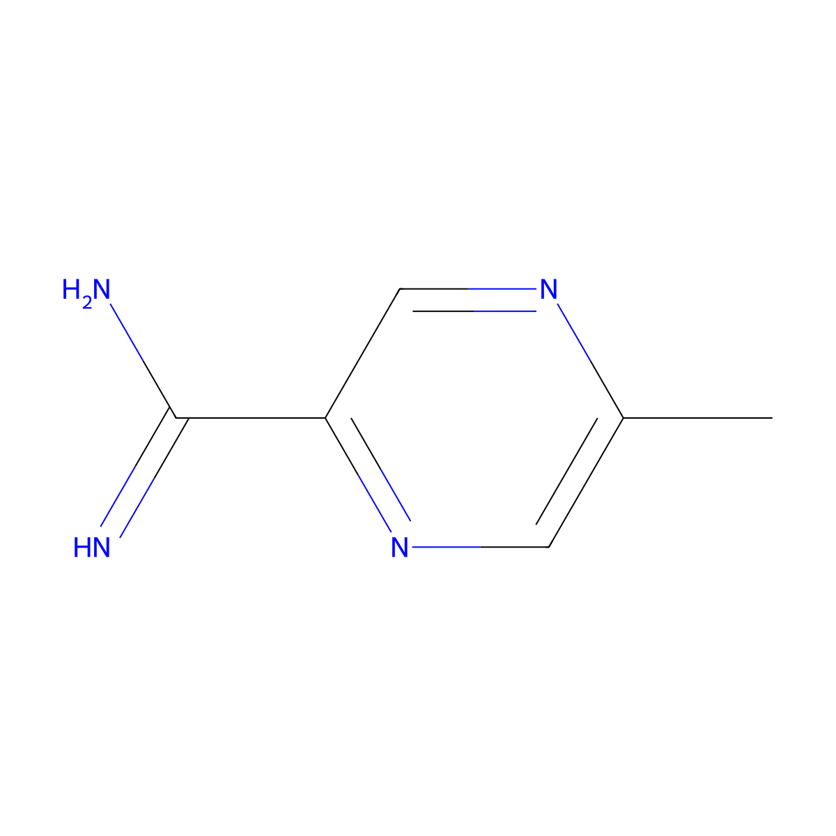 5-Methylpyrazine-2-carboximidamide molecular structure, CAS 725234-33-3