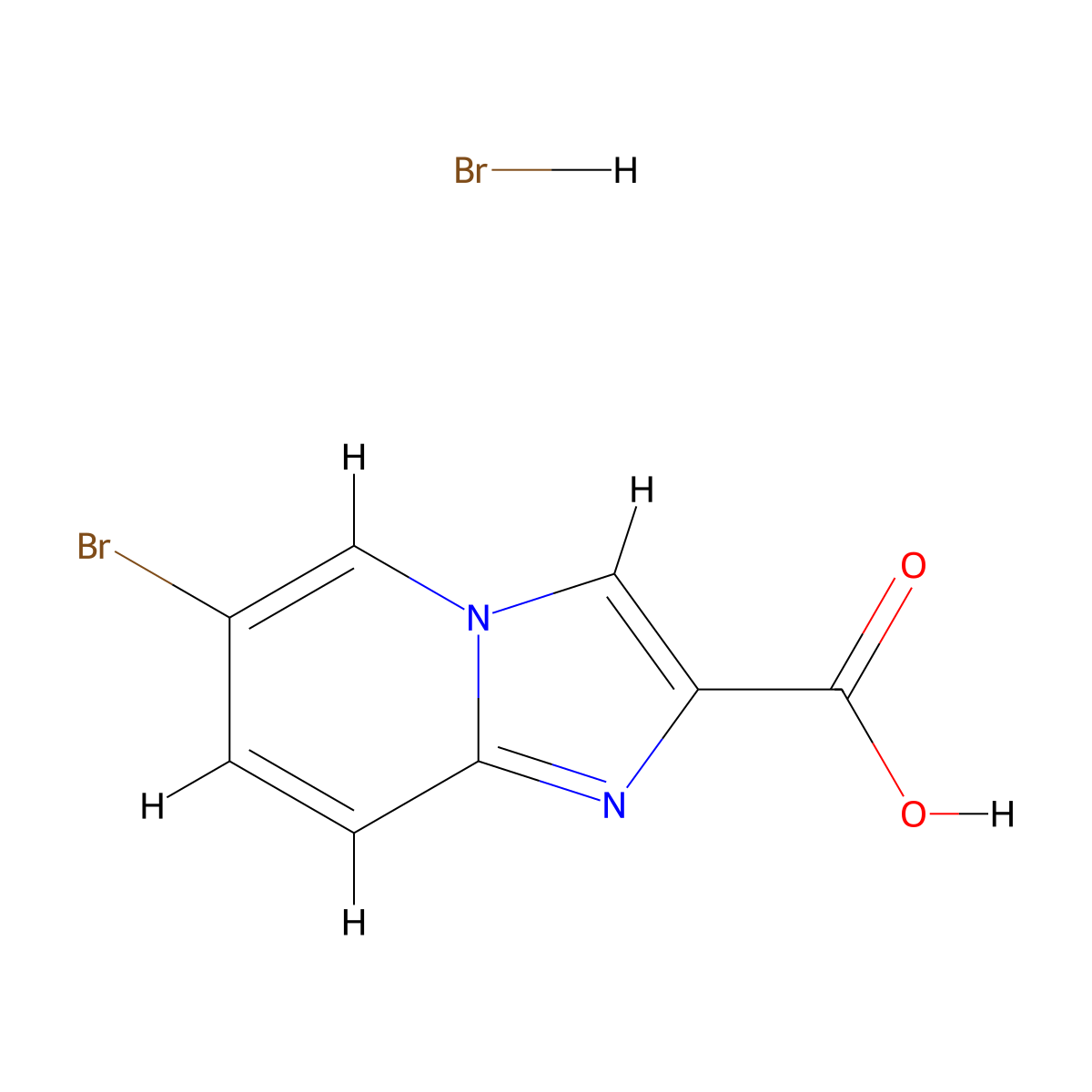 6-Bromoimidazo[1,2-a]pyridine-2-carboxylic acid hydrobromide molecular structure, CAS 725234-40-2