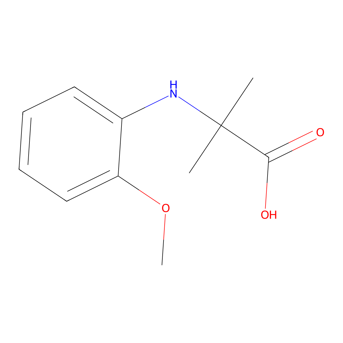 N-(2-methoxyphenyl)-2-methylalanine molecular structure, CAS 725234-45-7