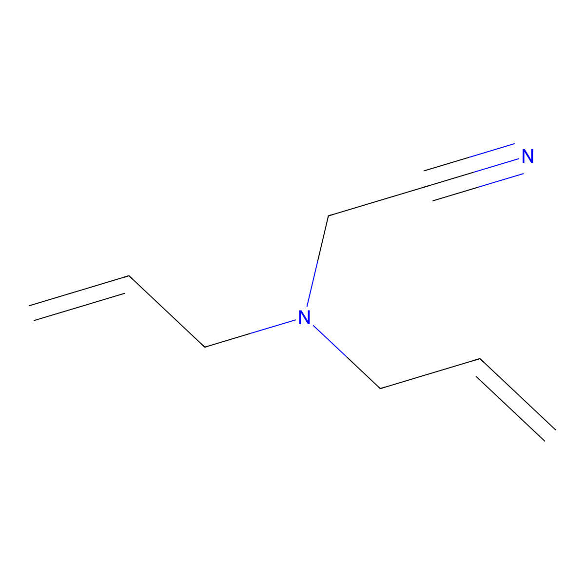 Diallylaminoacetonitrile molecular structure, CAS 72524-91-5
