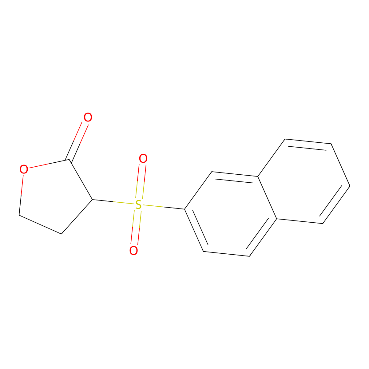 3-(2-naphthylsulfonyl)dihydro-2(3H)-furanone molecular structure, CAS 725242-82-0
