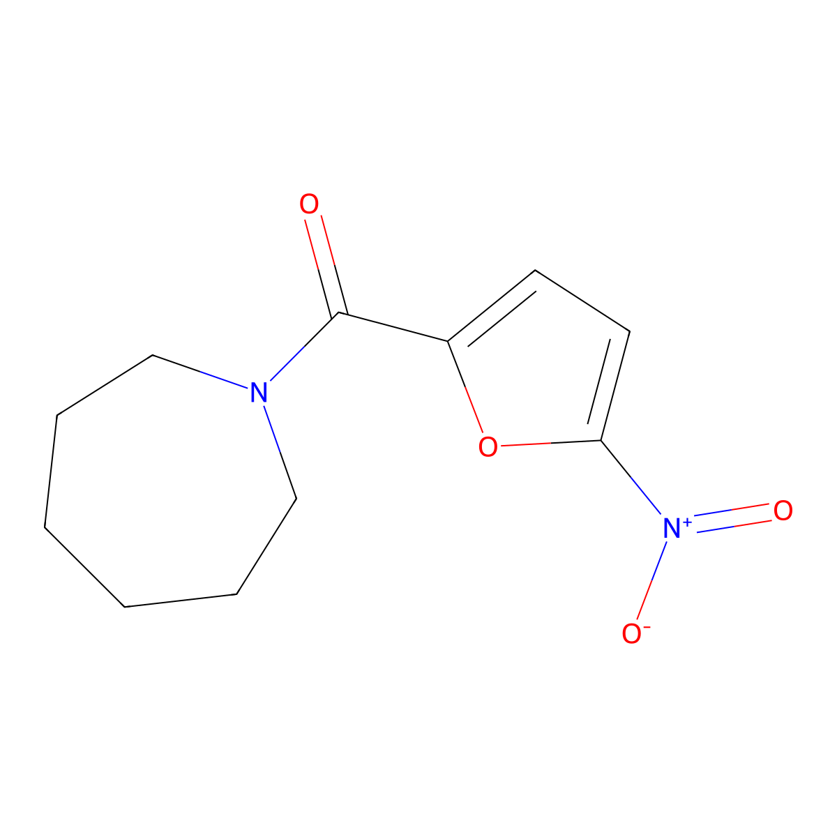 (Hexahydro-1H-azepin-1-yl)(5-nitro-2-furanyl)methanone molecular structure, CAS 725244-85-9