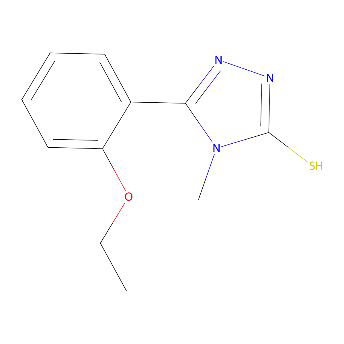 5-(2-ethoxyphenyl)-4-methyl-4H-1,2,4-triazole-3-thiol molecular structure, CAS 725245-13-6