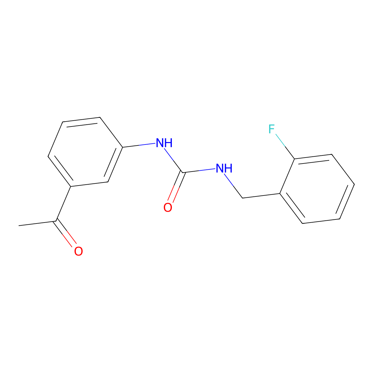1-(3-Acetylphenyl)-3-[(2-fluorophenyl)methyl]urea molecular structure, CAS 725245-74-9