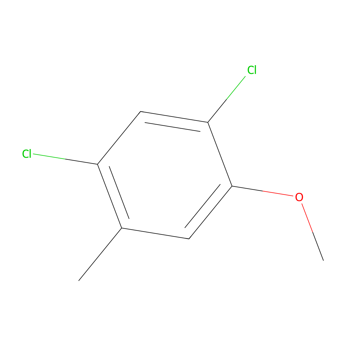 1,5-Dichloro-2-methoxy-4-methylbenzene molecular structure, CAS 725246-15-1