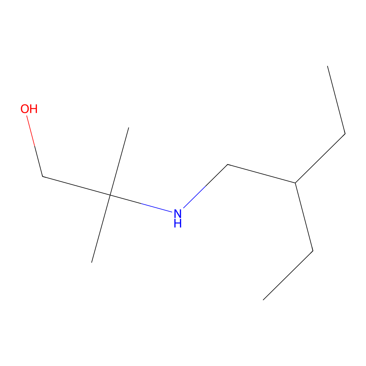 2-[(2-Ethylbutyl)amino]-2-methylpropan-1-ol molecular structure, CAS 725251-47-8