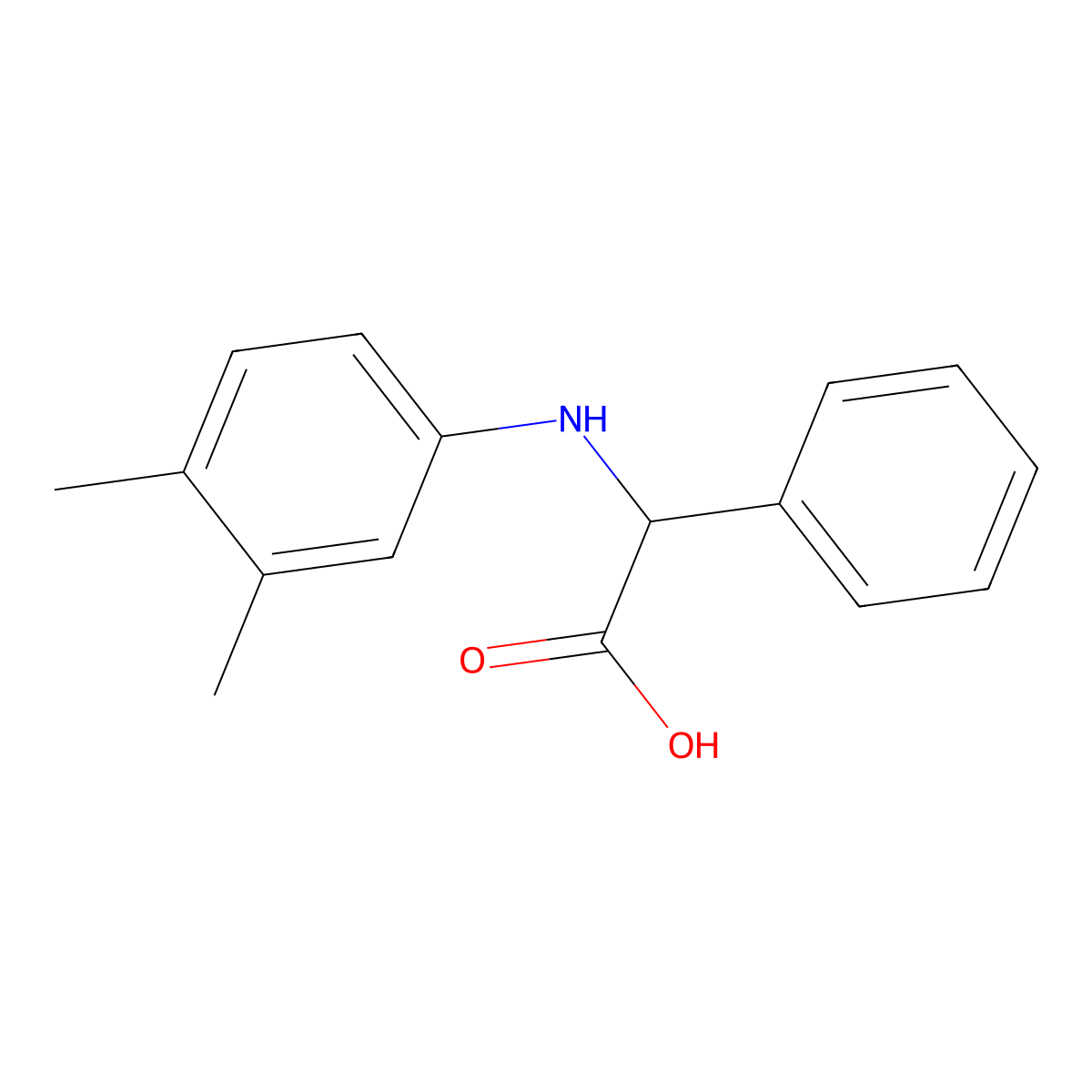 (3,4-Dimethyl-phenylamino)-phenyl-acetic acid molecular structure, CAS 725252-91-5