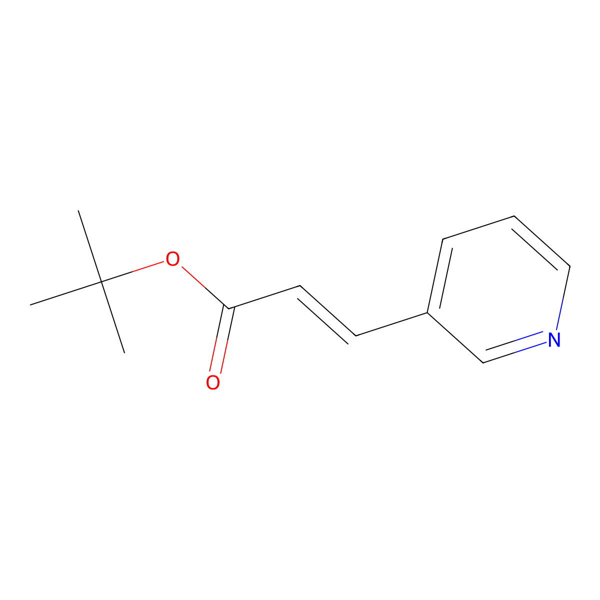 1,1-Dimethylethyl 3-(3-pyridinyl)-2-propenoate molecular structure, CAS 725256-02-0