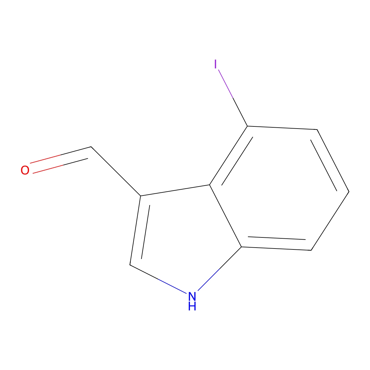 1H-Indole-3-carboxaldehyde, 4-iodo- molecular structure, CAS 72527-73-2