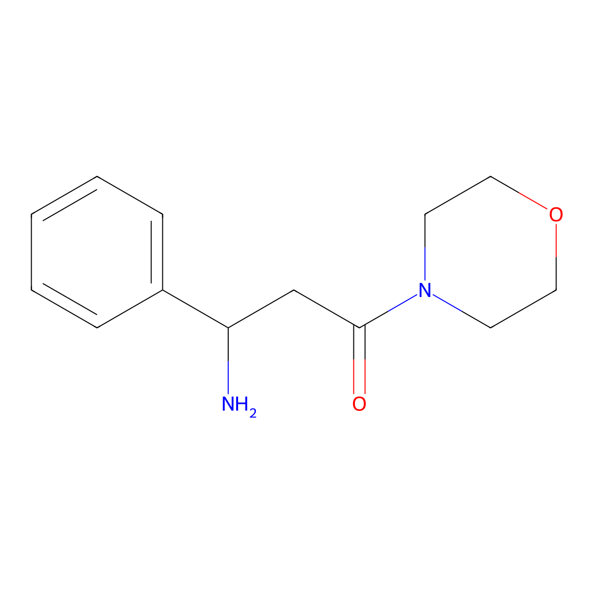 3-Amino-1-(morpholin-4-YL)-3-phenylpropan-1-one molecular structure, CAS 725272-84-4