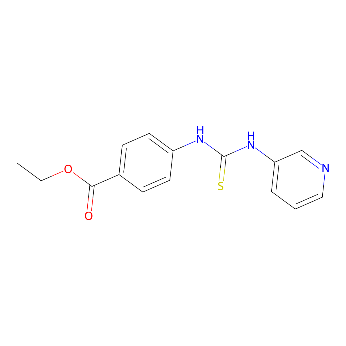 Ethyl 4-{[(pyridin-3-yl)carbamothioyl]amino}benzoate molecular structure, CAS 725275-38-7