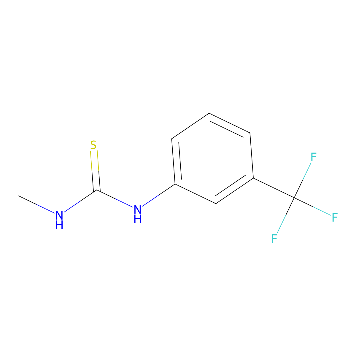 1-Methyl-3-[3-(trifluoromethyl)phenyl]thiourea molecular structure, CAS 72529-55-6