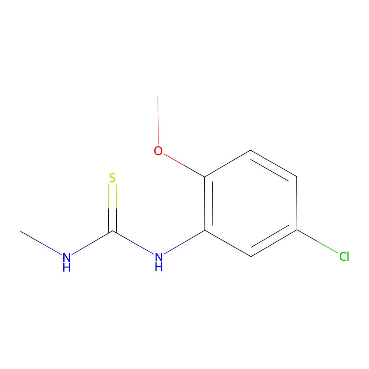 1-(5-Chloro-2-methoxyphenyl)-3-methylthiourea molecular structure, CAS 72529-58-9