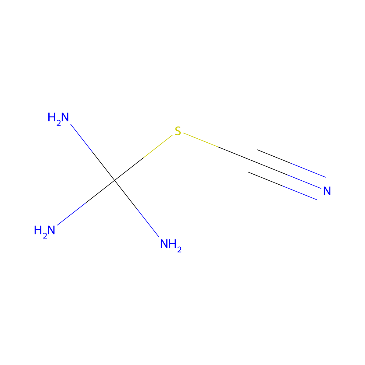 Triaminomethyl thiocyanate molecular structure, CAS 7253-03-4