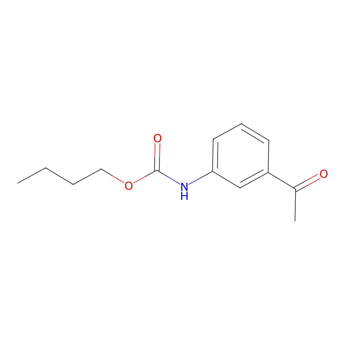 butyl N-(3-acetylphenyl)carbamate molecular structure, CAS 72531-03-4