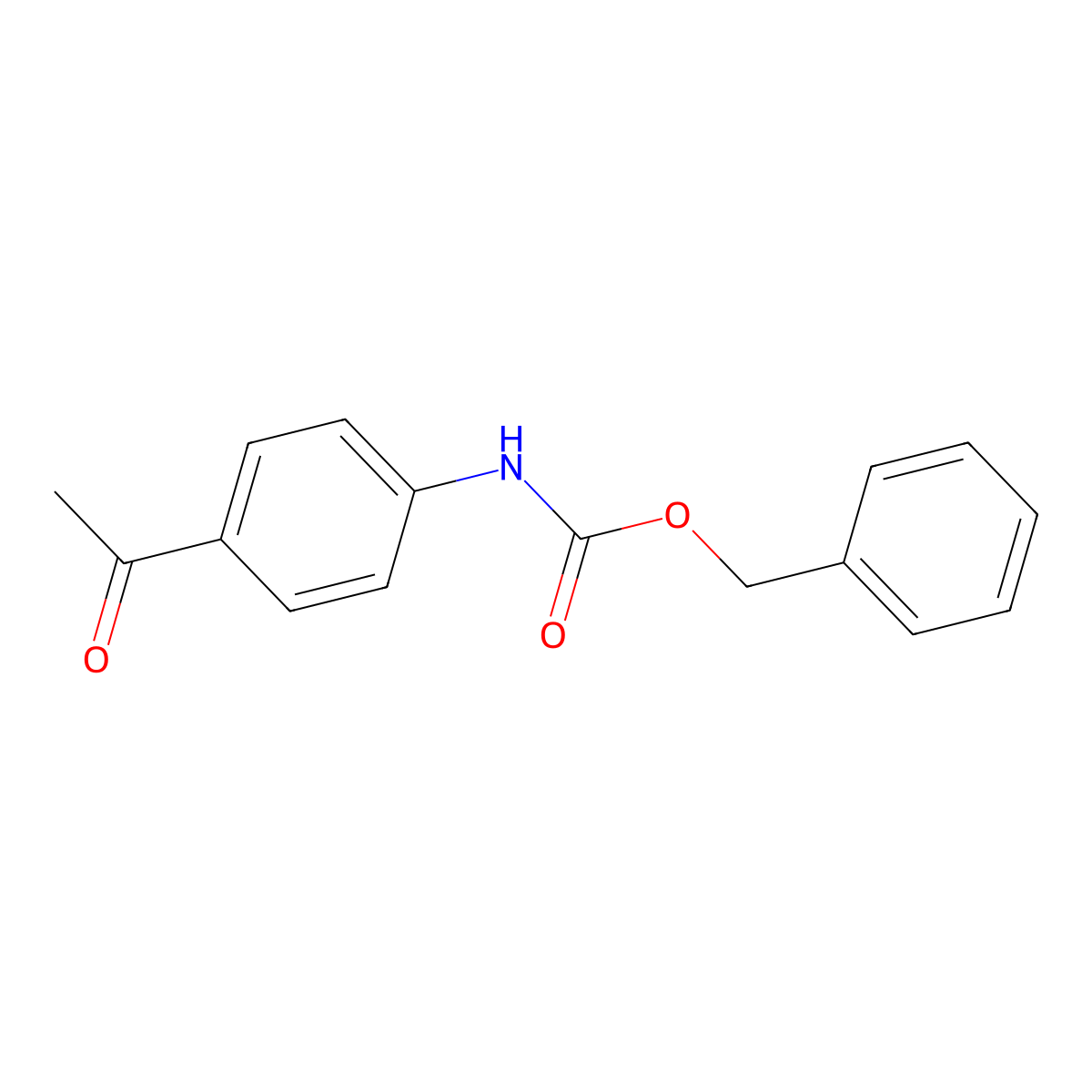 benzyl N-(4-acetylphenyl)carbamate molecular structure, CAS 72531-10-3