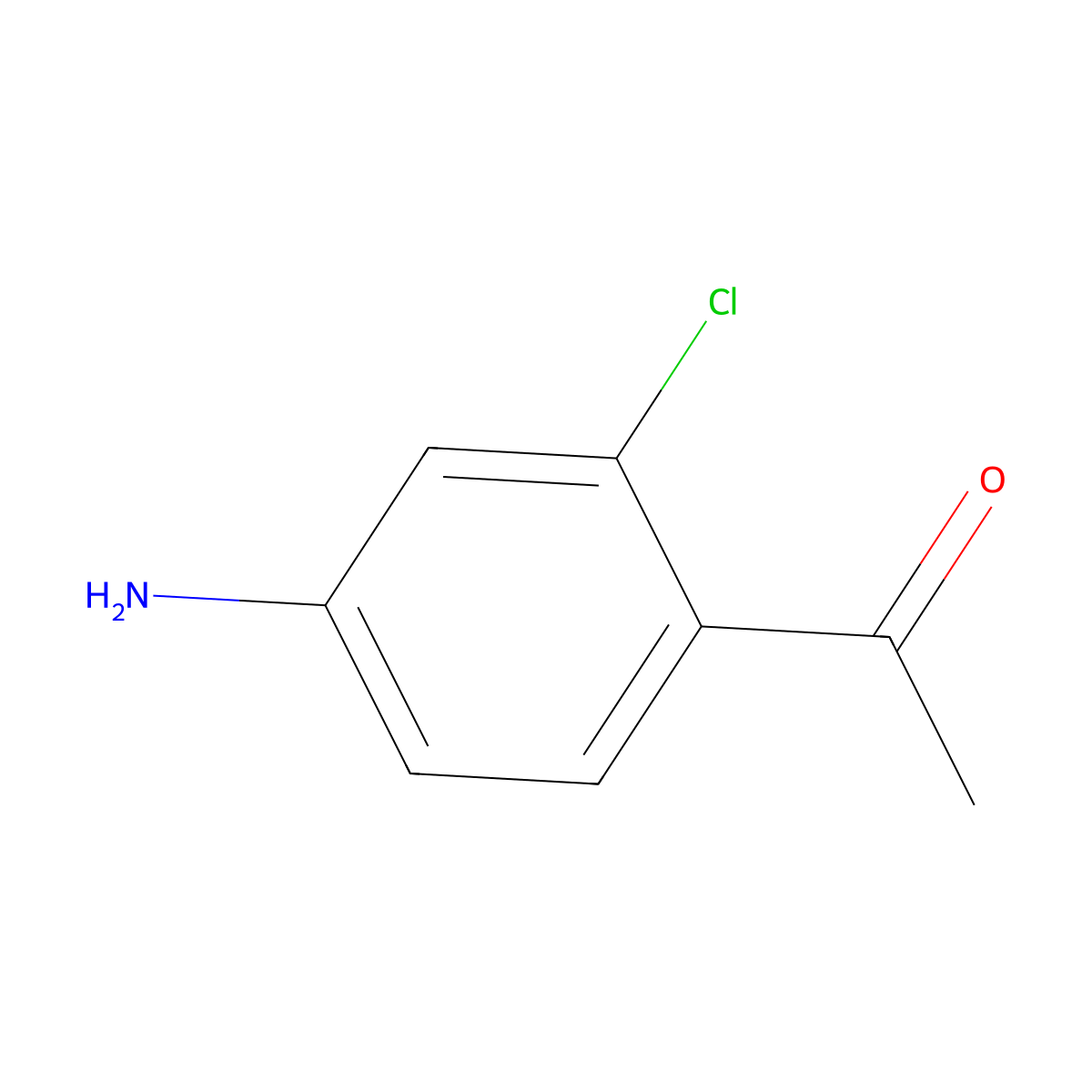 1-(4-Amino-2-chlorophenyl)ethanone molecular structure, CAS 72531-23-8