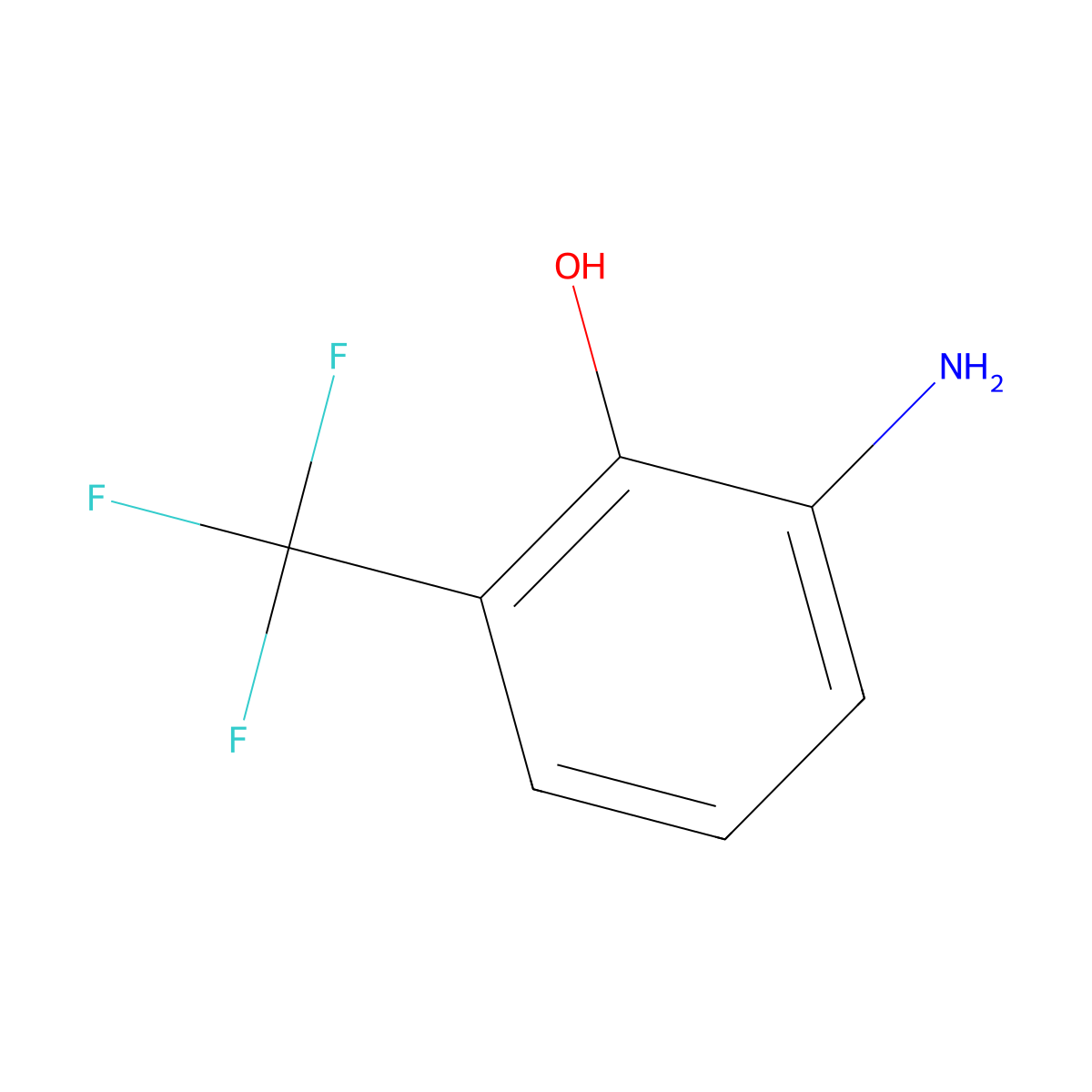 2-Amino-6-(trifluoromethyl)phenol molecular structure, CAS 72534-45-3