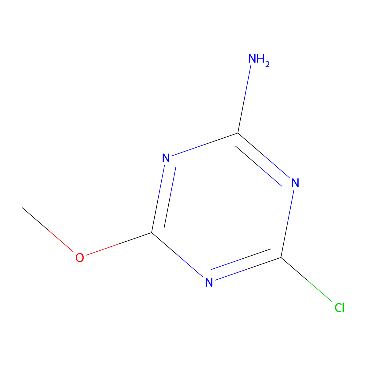 4-Chloro-6-methoxy-1,3,5-triazin-2-amine molecular structure, CAS 7254-11-7