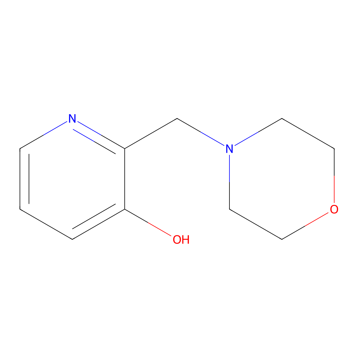 3-Hydroxy-2-(morpholinomethyl)-pyridine molecular structure, CAS 7254-12-8