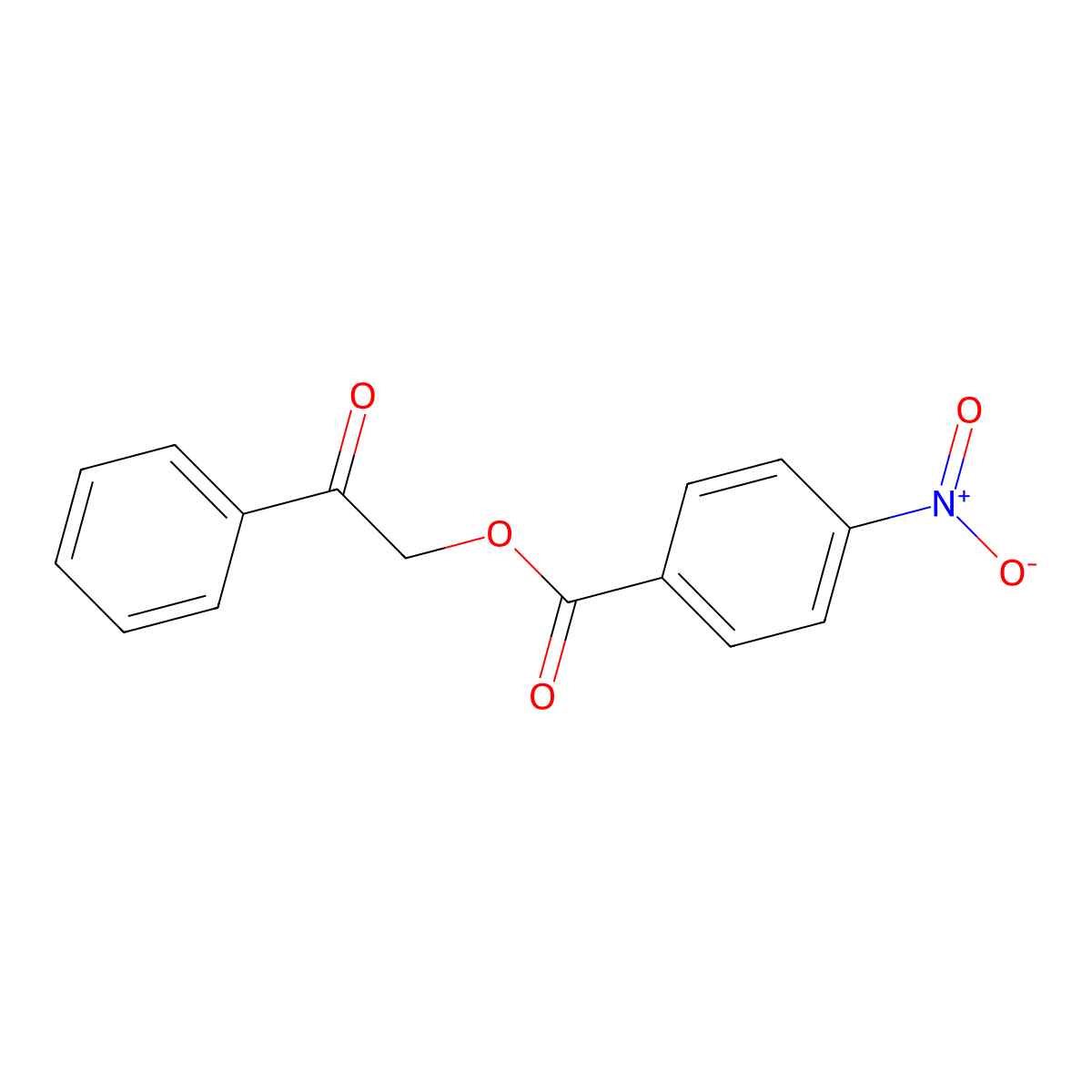 2-Oxo-2-phenylethyl 4-nitrobenzoate molecular structure, CAS 7254-22-0