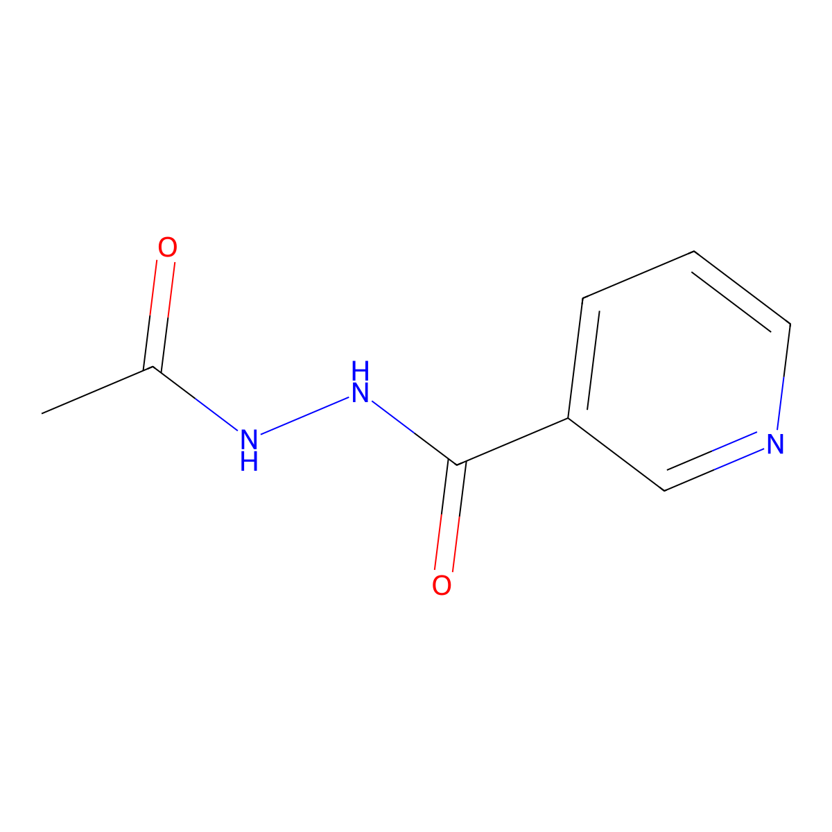 N'-acetylpyridine-3-carbohydrazide molecular structure, CAS 7254-31-1