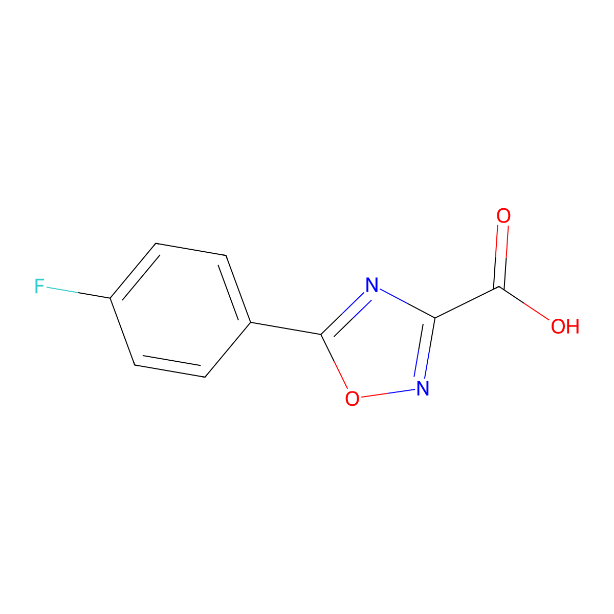 5-(4-fluorophenyl)-1,2,4-oxadiazole-3-carboxylic Acid molecular structure, CAS 72542-80-4