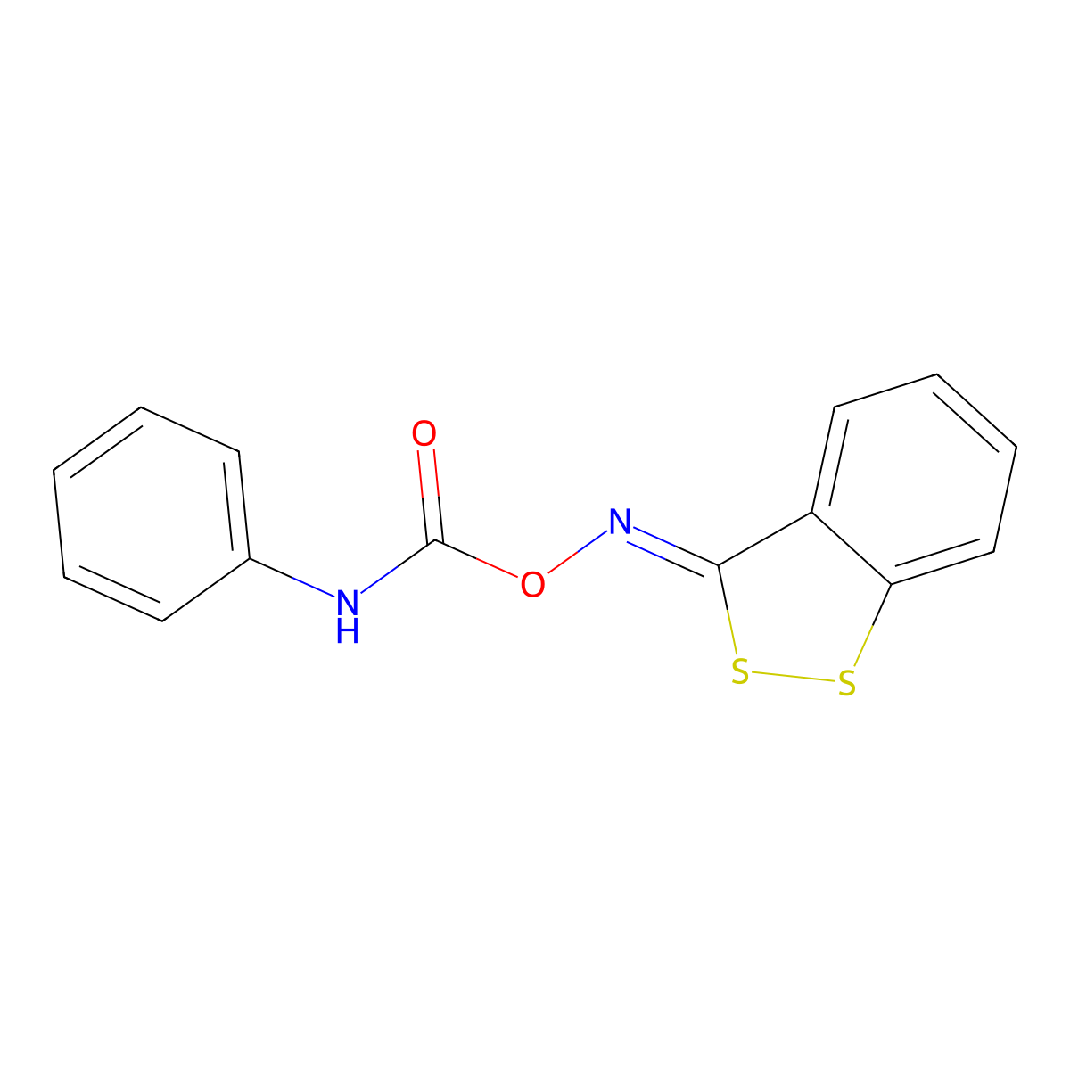 3H-1,2-Benzodithiol-3-one, O-[(phenylamino)carbonyl]oxime molecular structure, CAS 72542-84-8