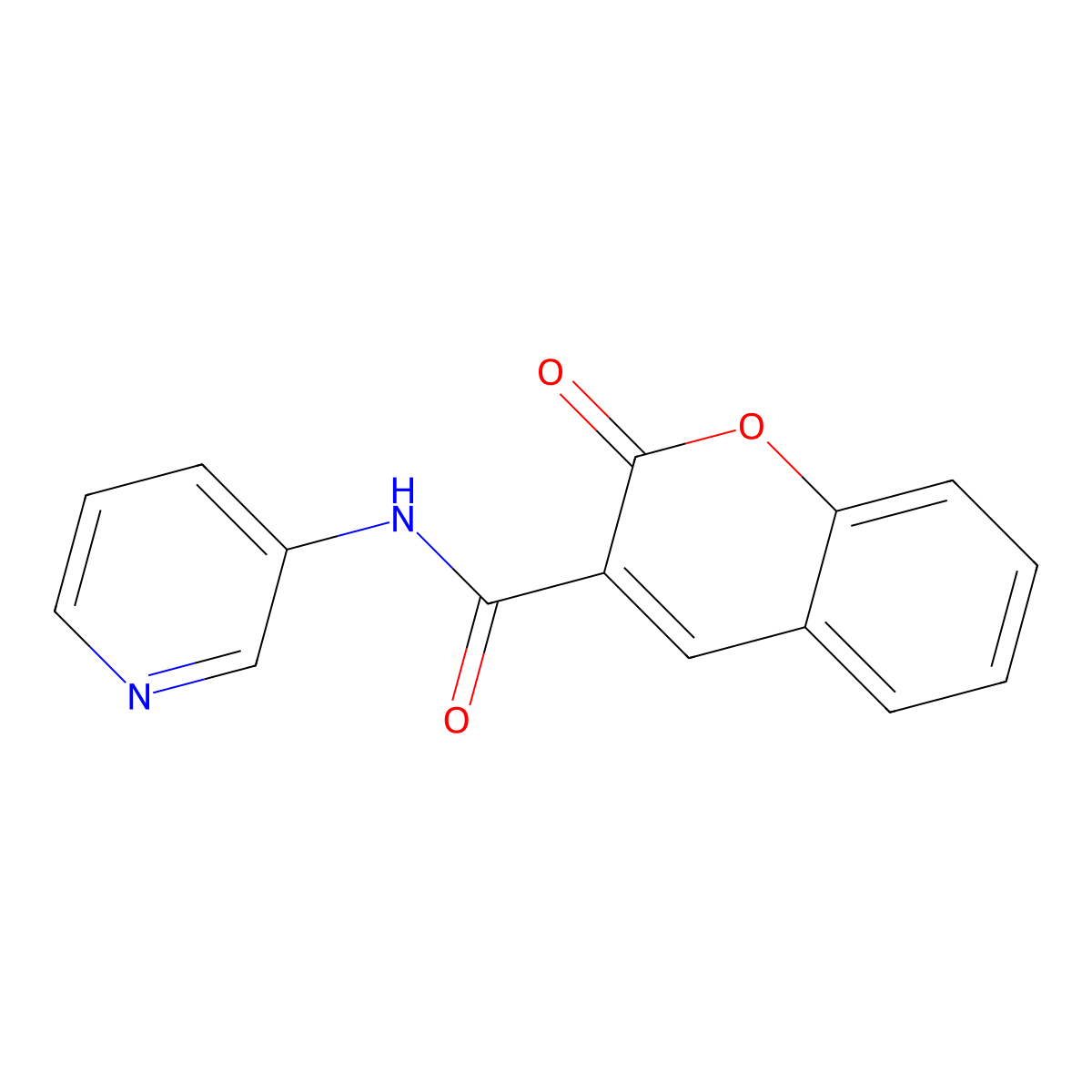 2-oxo-N-(pyridin-3-yl)-2H-chromene-3-carboxamide molecular structure, CAS 72543-07-8