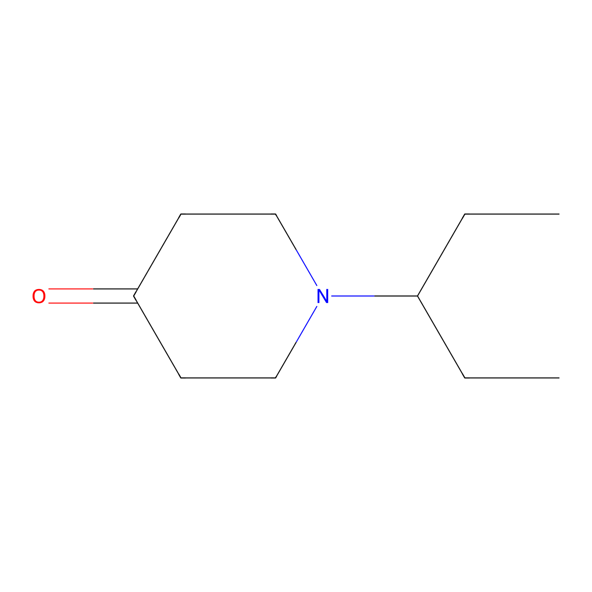 1-(Pentan-3-yl)piperidin-4-one molecular structure, CAS 72544-10-6