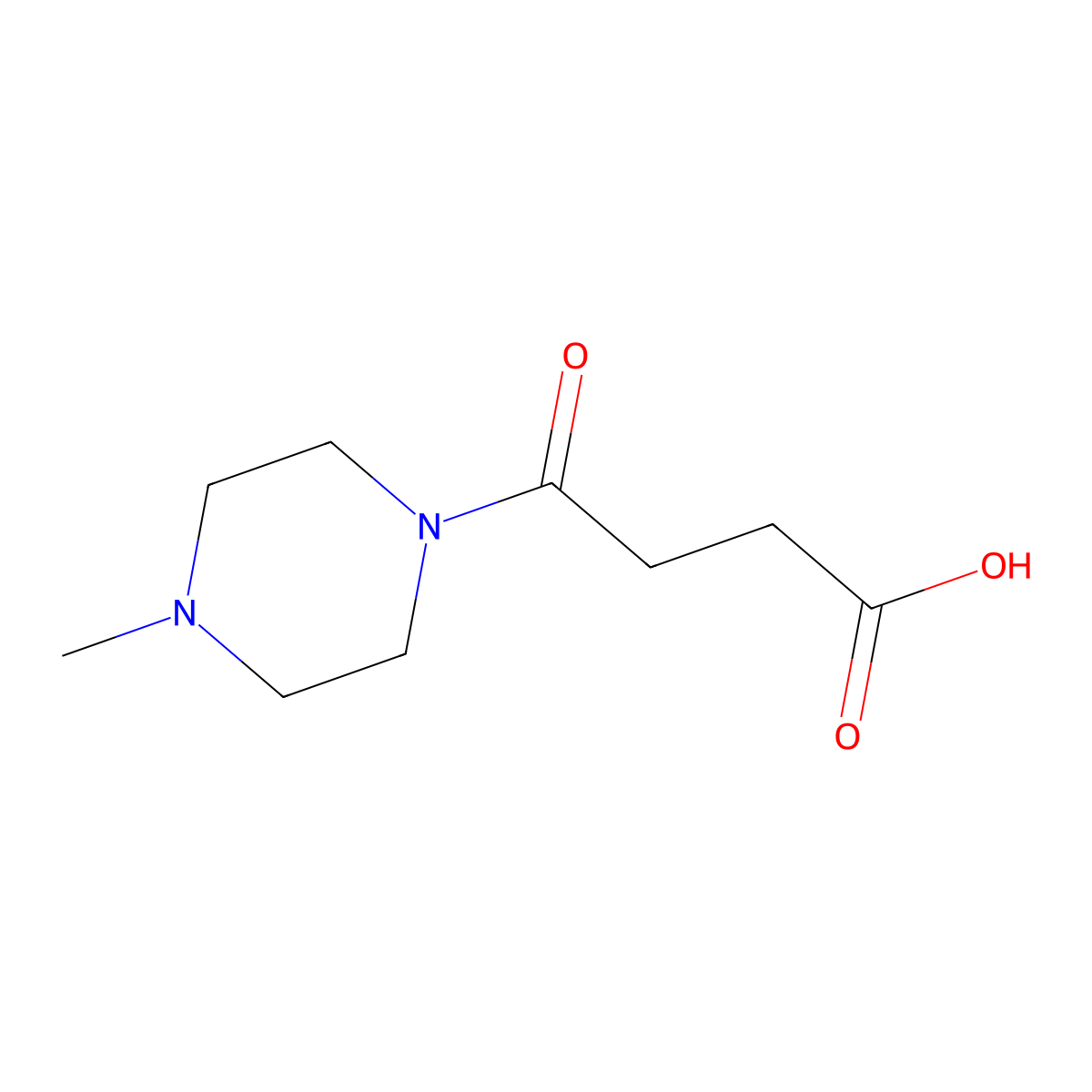 4-(4-Methylpiperazin-1-yl)-4-oxobutanoic acid molecular structure, CAS 72547-44-5