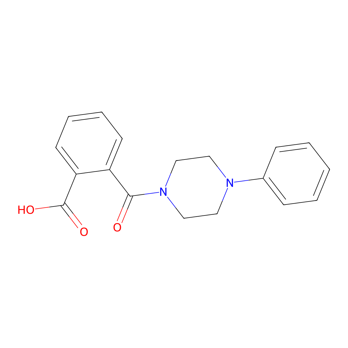 2-(4-Phenylpiperazine-1-carbonyl)benzoic acid molecular structure, CAS 72547-58-1