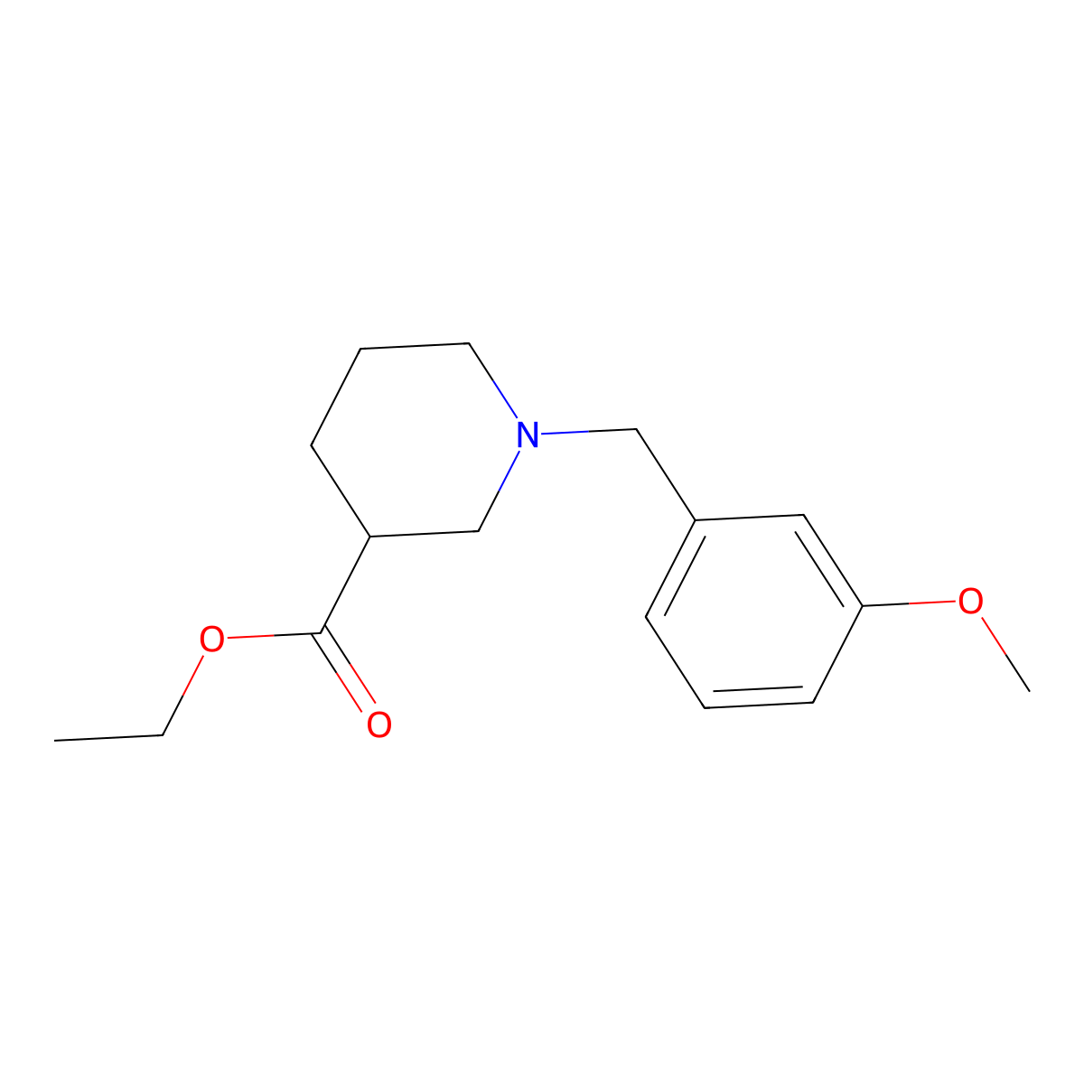 Ethyl 1-[(3-methoxyphenyl)methyl]piperidine-3-carboxylate molecular structure, CAS 72551-54-3