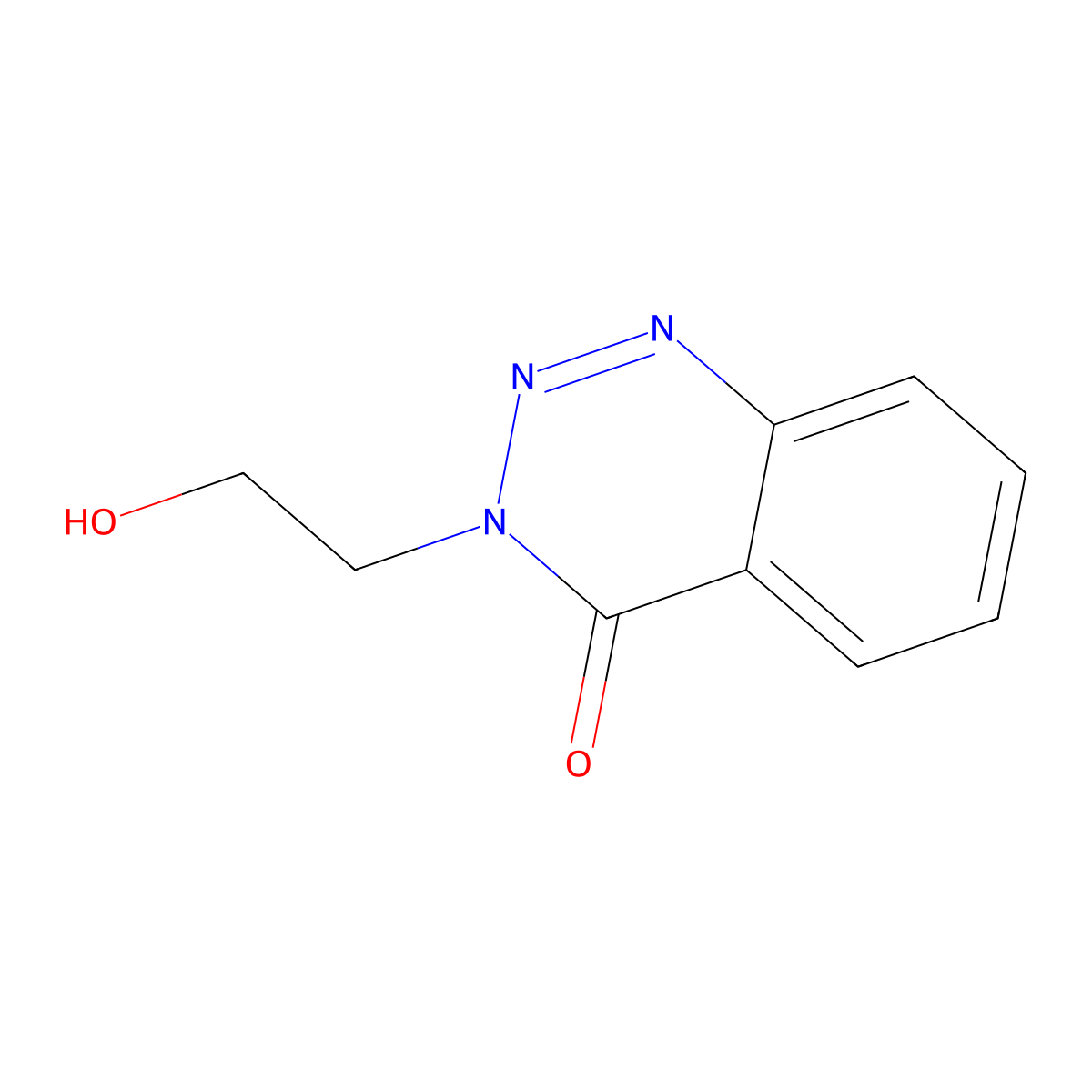 3-(2-hydroxyethyl)-1,2,3-benzotriazin-4(3H)-one molecular structure, CAS 72553-67-4